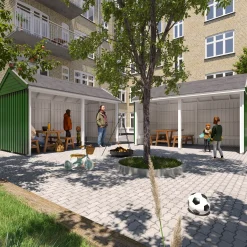 Plus Classic Multi Havehus 10 m²  2 moduler m/dobbeltdør og lukket front
