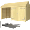 Plus Classic Multi Havehus 14,5 m² 3 moduler m/dobbeltdør og åben/lukket front