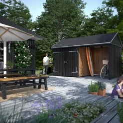 Plus Classic Multi Havehus 14,5 m² 3 moduler m/dobbeltdør og åben/lukket front