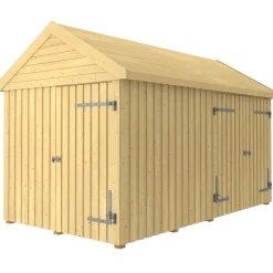 Plus Classic Multi Havehus 10 m²  2 moduler m/enkelt og dobbeltdør inkl. tagpap/alulister/H-stolpefødder