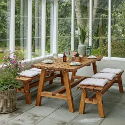 Plus Country plankebænk 177 cm gråbrun