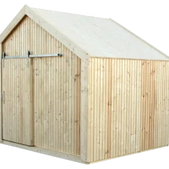 PLUS Cozy legehus 184×208 cm m/bænk ubehandlet inkl. tagpap og alulister