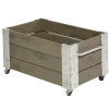 Plus Cubic blomsterkasse med hjul 87x50x45 cm gråbrun
