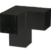 Plus Cubic hjørnebeslag t/stolpe dobbelt sort