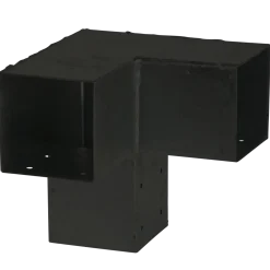 Plus Cubic hjørnebeslag t/stolpe dobbelt sort
