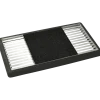 Plus Cubic rist m/sort måtte/gummiramme - 88x48x4 cm