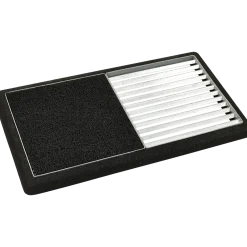 Plus Cubic rist m/sort måtte/gummiramme - 88x48x4 cm