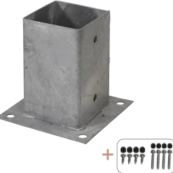 Plus Cubic Stolpefod  9x9 cm stolper  til fundament  m/skruer