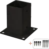 Plus Cubic Stolpefod  9x9 cm stolper  til fundament  m/skruer sort