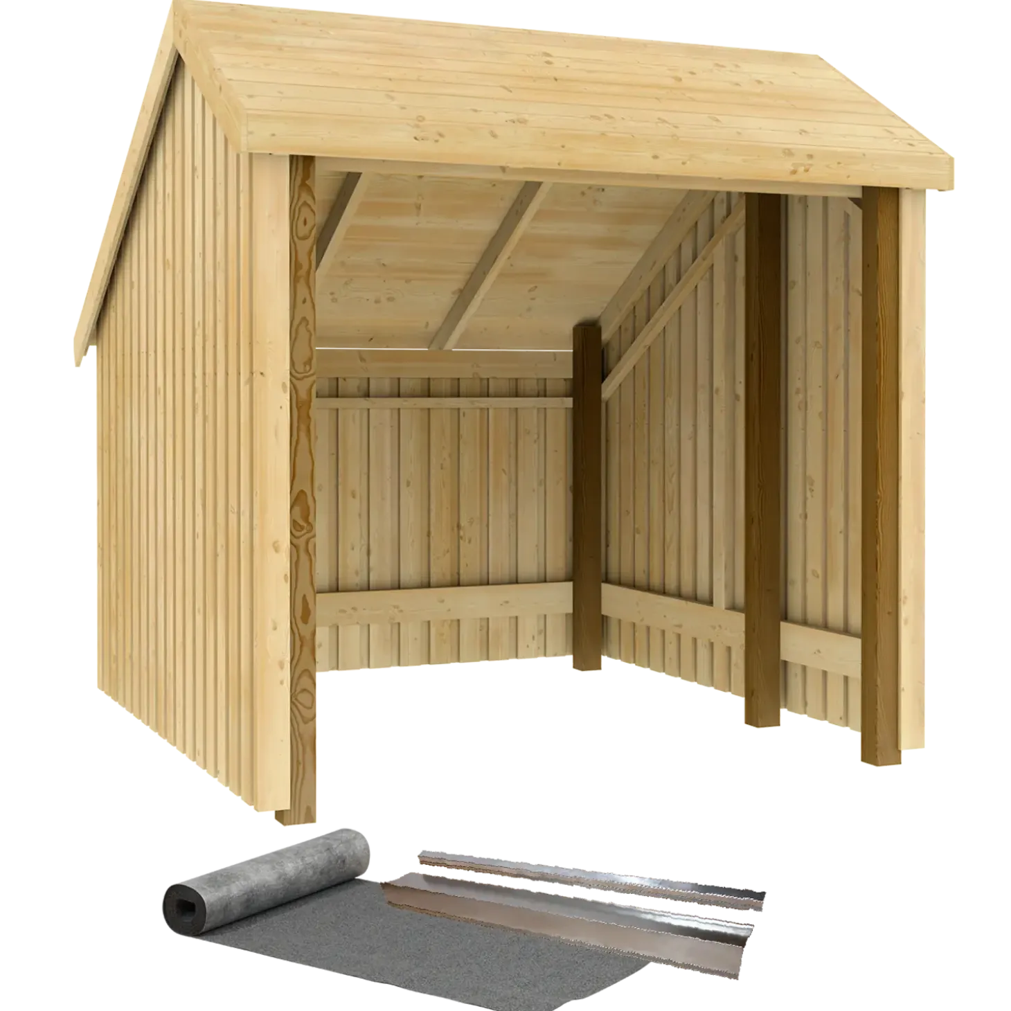 Plus cykelskur 5,7 m² 1 modul med åben front