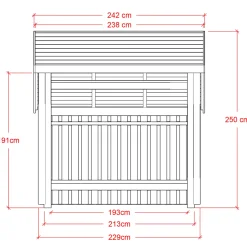 Plus cykelskur 5,7 m² 1 modul med åben front