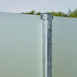 Plus Futura dobbeltlåge m/stålstolpe højrehængt 197x180 cm gråsort