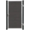 Plus Futura enkeltlåge m/stålstolpe højrehængt 99x91 cm gråsort