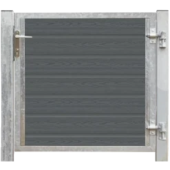 Plus Futura enkeltlåge m/stålstolpe højrehængt 99x91 cm gråsort