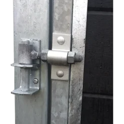 Plus Futura enkeltlåge m/stålstolpe højrehængt 99x91 cm gråsort