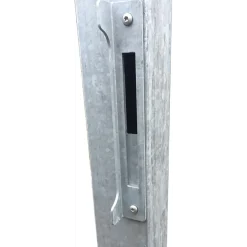 Plus Futura enkeltlåge m/stålstolpe højrehængt 99x91 cm skiftergrå