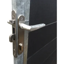 Plus Futura enkeltlåge m/stålstolpe højrehængt 99x91 cm skiftergrå