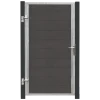 Plus Futura enkeltlåge m/stålstolpe venstrehængt 99x91 cm gråsort