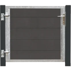 Plus Futura enkeltlåge m/stålstolpe venstrehængt 99x91 cm gråsort
