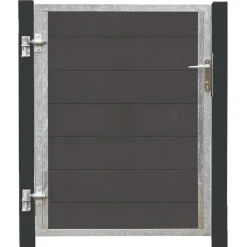 Plus Futura enkeltlåge m/stålstolpe venstrehængt 99x91 cm gråsort