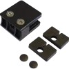 Plus glasbeslag t/runde stolper Ø42,4 mm sort