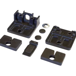 Plus glasbeslag t/runde stolper Ø42,4 mm sort