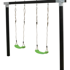 Plus gyngestativ Cubic med 2 gynger, sort
