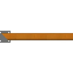 Plus håndliste t/gelænder smig venstre 6x197cm olieret