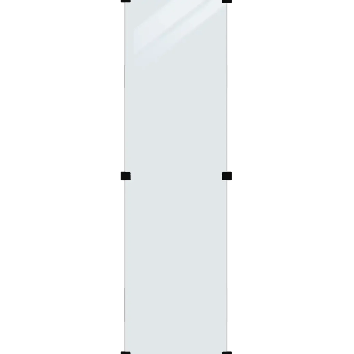 PLUS Hærdet Glashegn Klart 55,4×176 cm