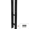 Plus H-stolpefod 60 cm 9x9 cm stolper til nedstøbning m/skruer sort