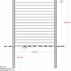 PLUS Klink Profilhegn 174×203 cm