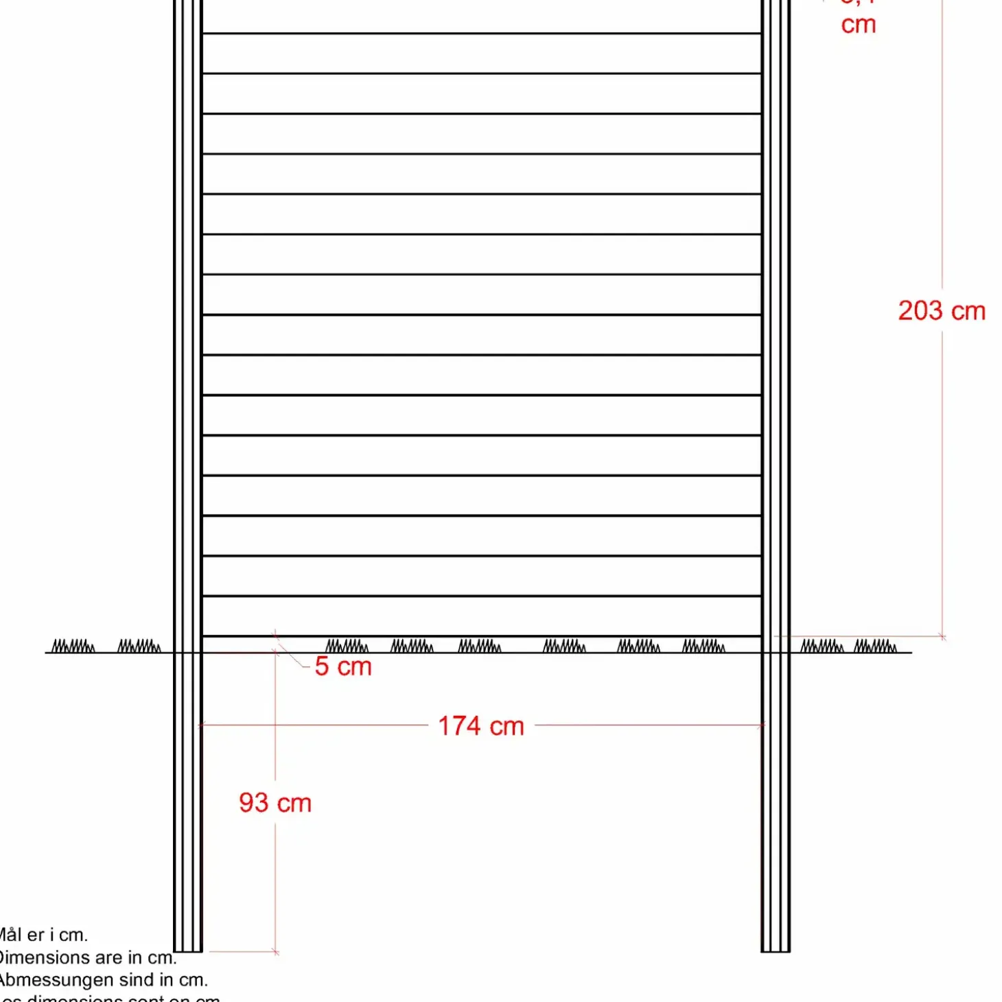 PLUS Klink Profilhegn 174×203 cm