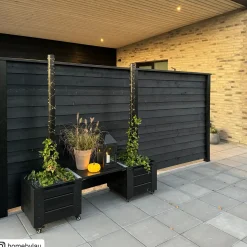 PLUS Klink Profilhegn 174×166 cm Sort