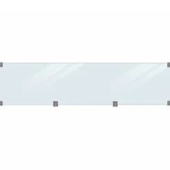 Plus Klink profilhegn m/glas 174x125 cm sort