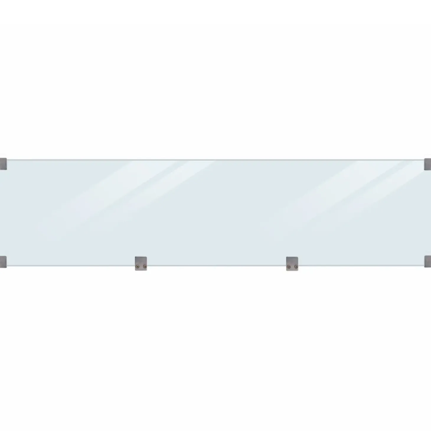 Plus Klink profilhegn m/glas 174x125 cm sort