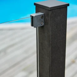 Plus kompositstolpe 90x90 mm længde 98 cm skifergrå