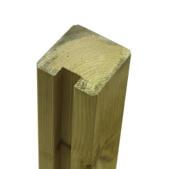 Plus krydsskåret profilstolpe m/1 spor 90x90 mm længde 268 cm trykimprægneret