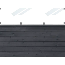 Plus krydsskåret profilstolpe m/1 spor 90x90 mm længde 268 cm trykimprægneret