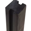 PLUS Krydsskåret Profilstolpe m/2 spor 9×9×268 cm Sort