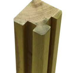 PLUS Krydsskåret Profilstolpe m/2 spor Hjørne 9×9×268 cm