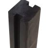 PLUS Krydsskåret Profilstolpe m/2 spor 9×9×188 cm Sort