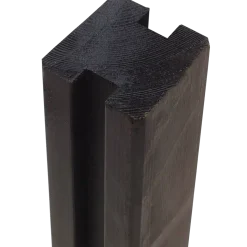 PLUS Krydsskåret Profilstolpe m/2 spor 9×9×188 cm Sort