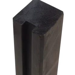 PLUS Krydsskåret Profilstolpe m/1 spor 9×9×268 cm Sort