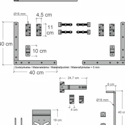 Plus Linea dobbeltlåge 300x80 cm hvid