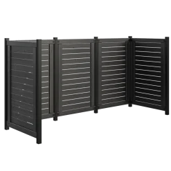 Plus Lund renovationsskjul 85x124x165 cm sort