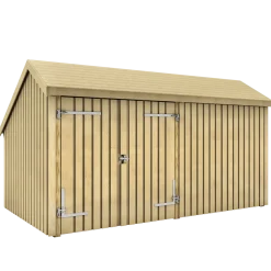 Plus Multi havehus 10,5 m² 2 moduler med dobbeltdør og lukket front