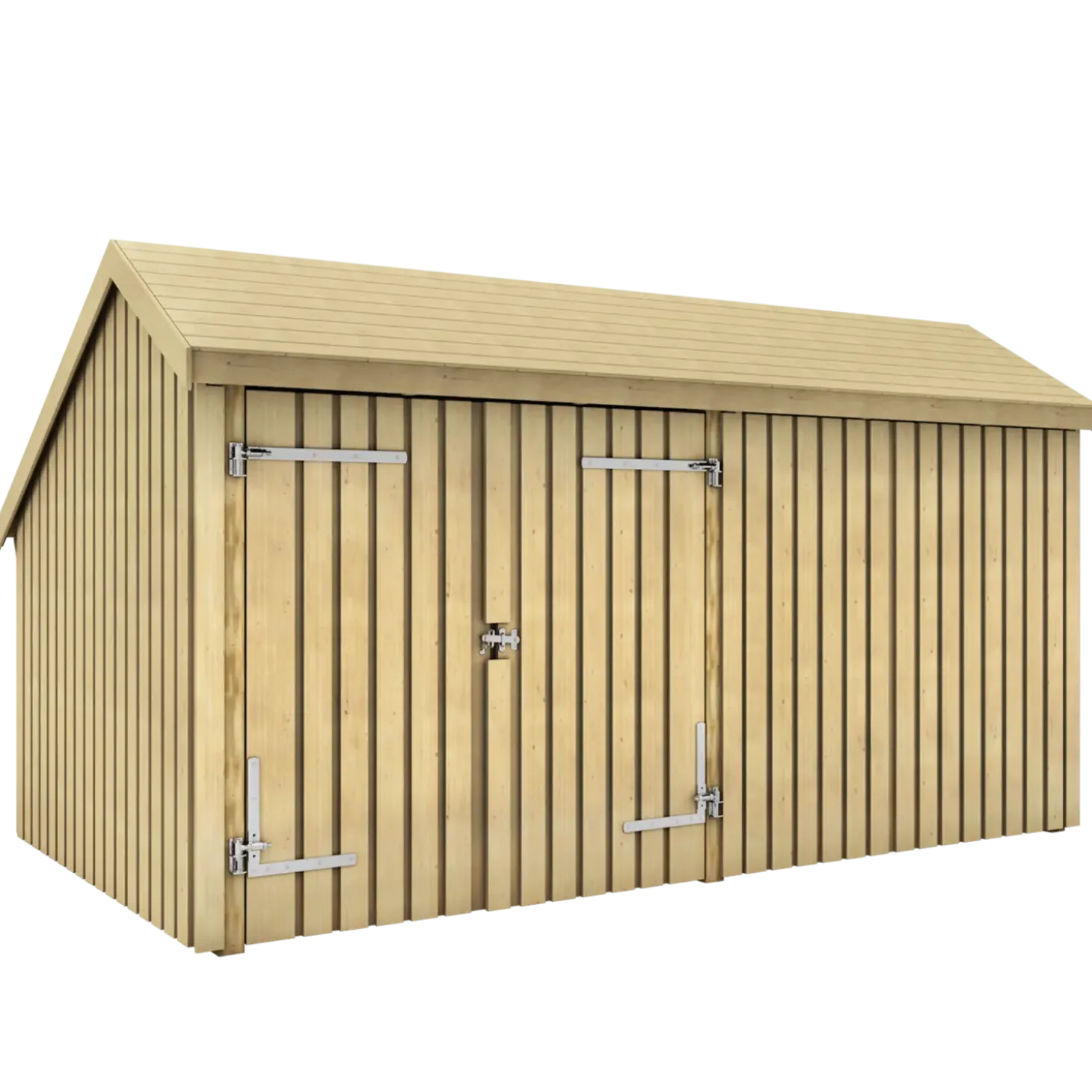 Plus Multi havehus 10,5 m² 2 moduler med dobbeltdør og lukket front