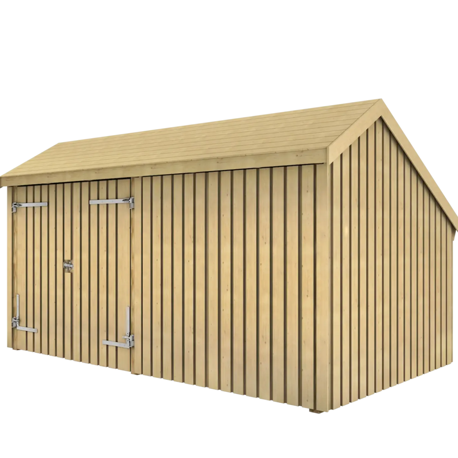 Plus Multi havehus 10,5 m² 2 moduler med dobbeltdør og lukket front