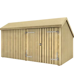 Plus Multi havehus 10,5 m² 2 moduler med dobbeltdør og lukket front