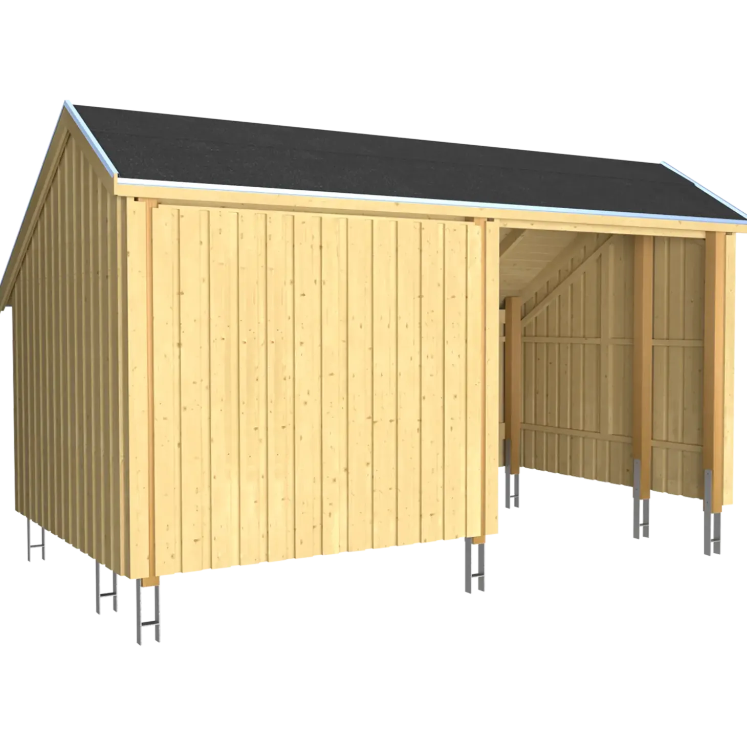 Plus Multi shelter 2 moduler med shelter og opholdsrum Inkl. beslag/skruer og shelter bund